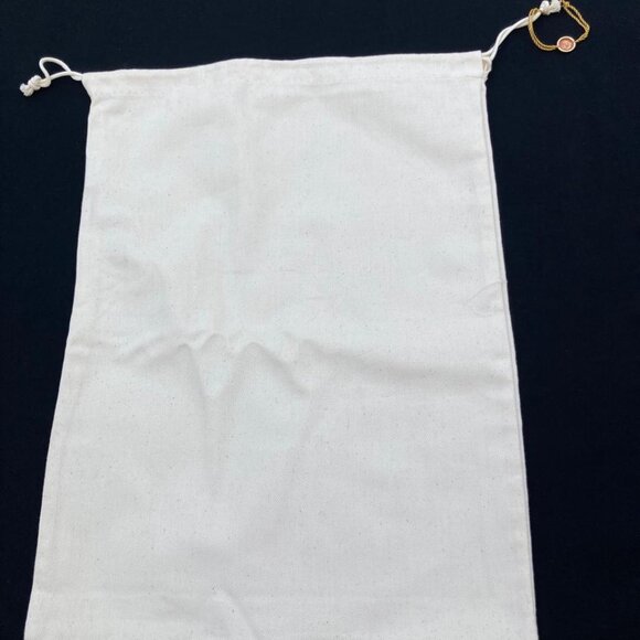 Loro Piana Dust Bag Cream Drawstring Wallet Shoe Storage Cover 15x12 - Picture 5 of 9